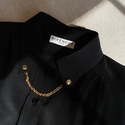 Givenchy Chain-Trimmed Silk Blouse NWT