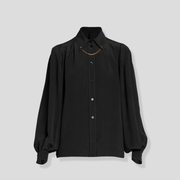 Givenchy Chain-Trimmed Silk Blouse NWT