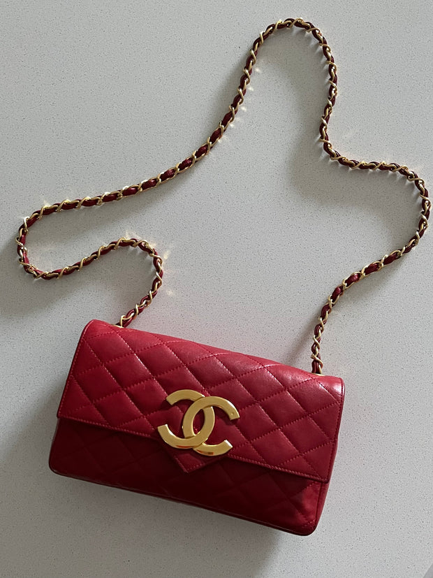 vintage chanel red bag