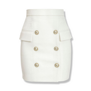 Balmain double buttoned skirt