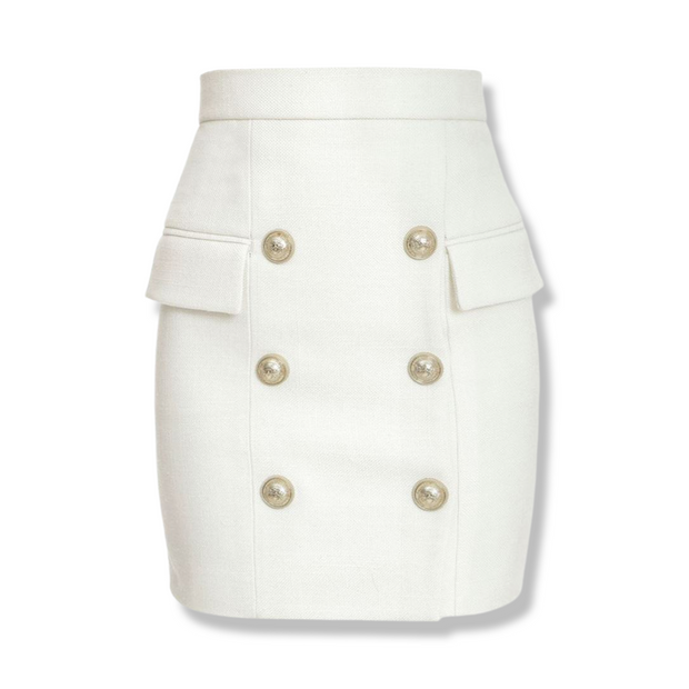 Balmain double buttoned skirt